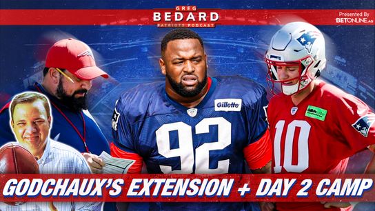 .@betonline_ag Podcast: Bedard's Patriots Pod - Godchaux's extension & Day 2 impressions taken at BSJ Headquarters (Patriots)